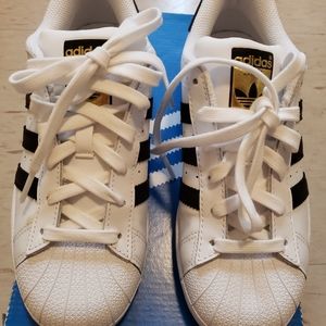 Womens adidas Superstar Athletic Shoe - White / Black